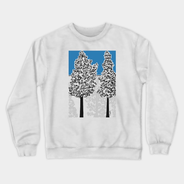 Trees and Shadows Crewneck Sweatshirt by Tegunn